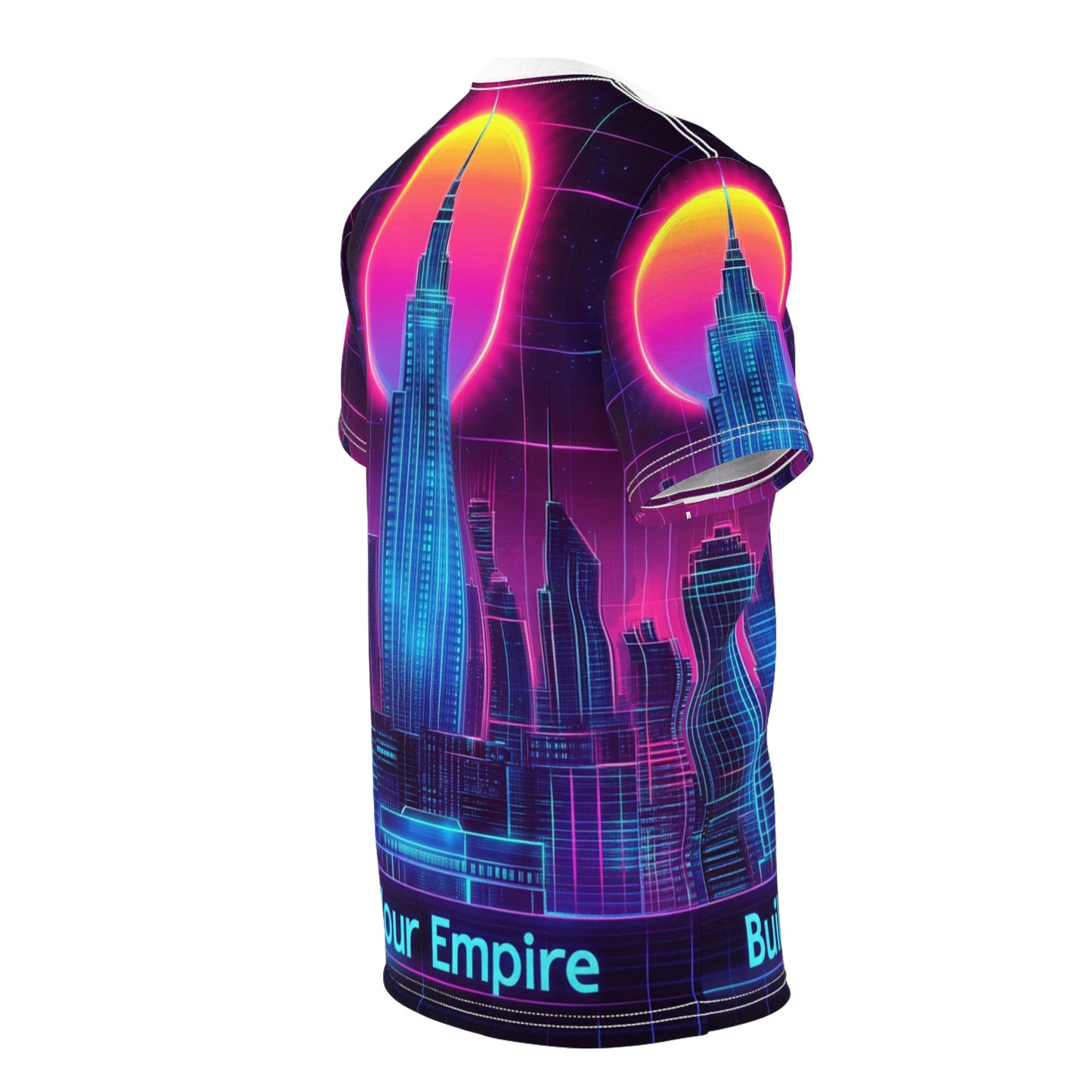 Neon City Skyline Tee - Build Your Empire