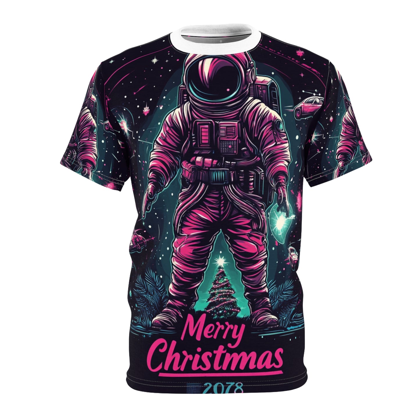 Space Suit Santa Claus Tee Unisex (XL) Only One Made-No Restocking.