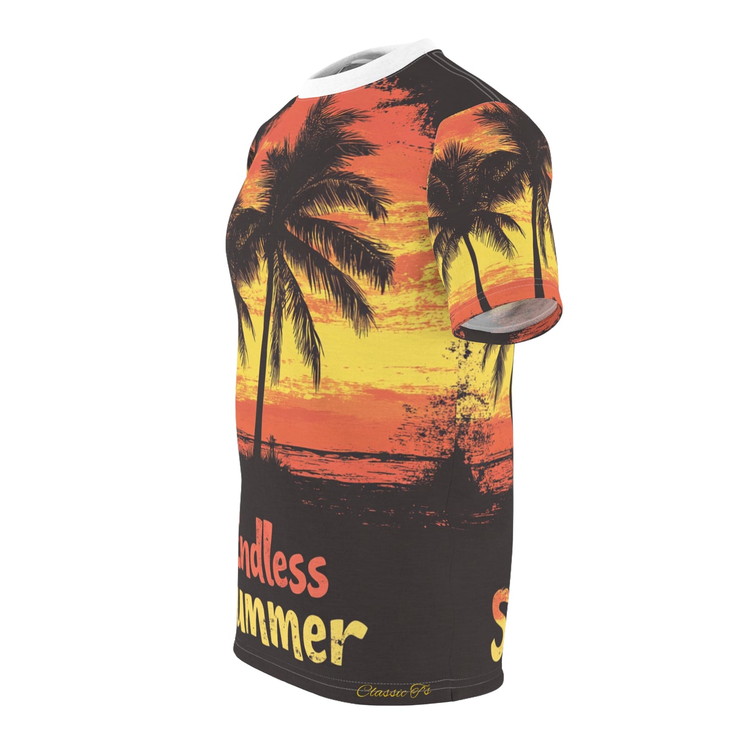 Sunset Tee - Endless Summer Retro Unisex Cut & Sew Shirt