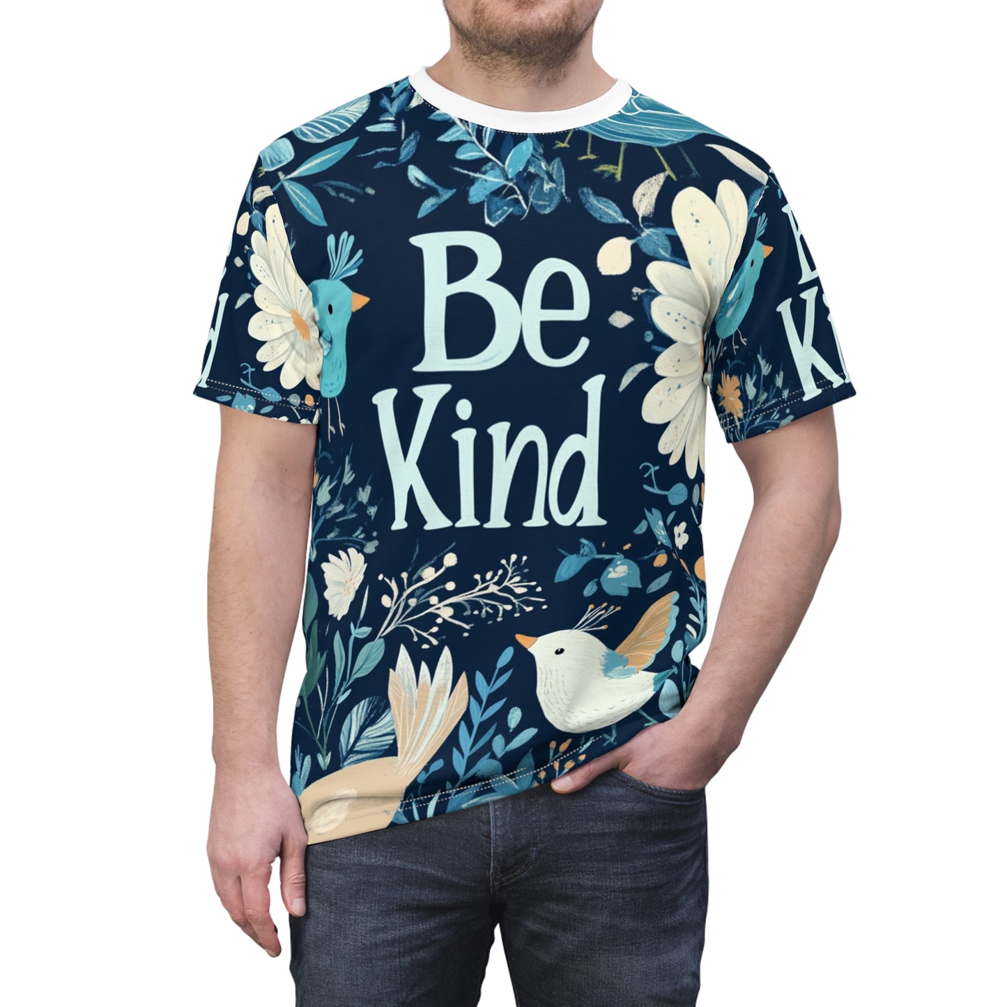 Graphic Tee with Hand-Drawn 'Be Kind' Design