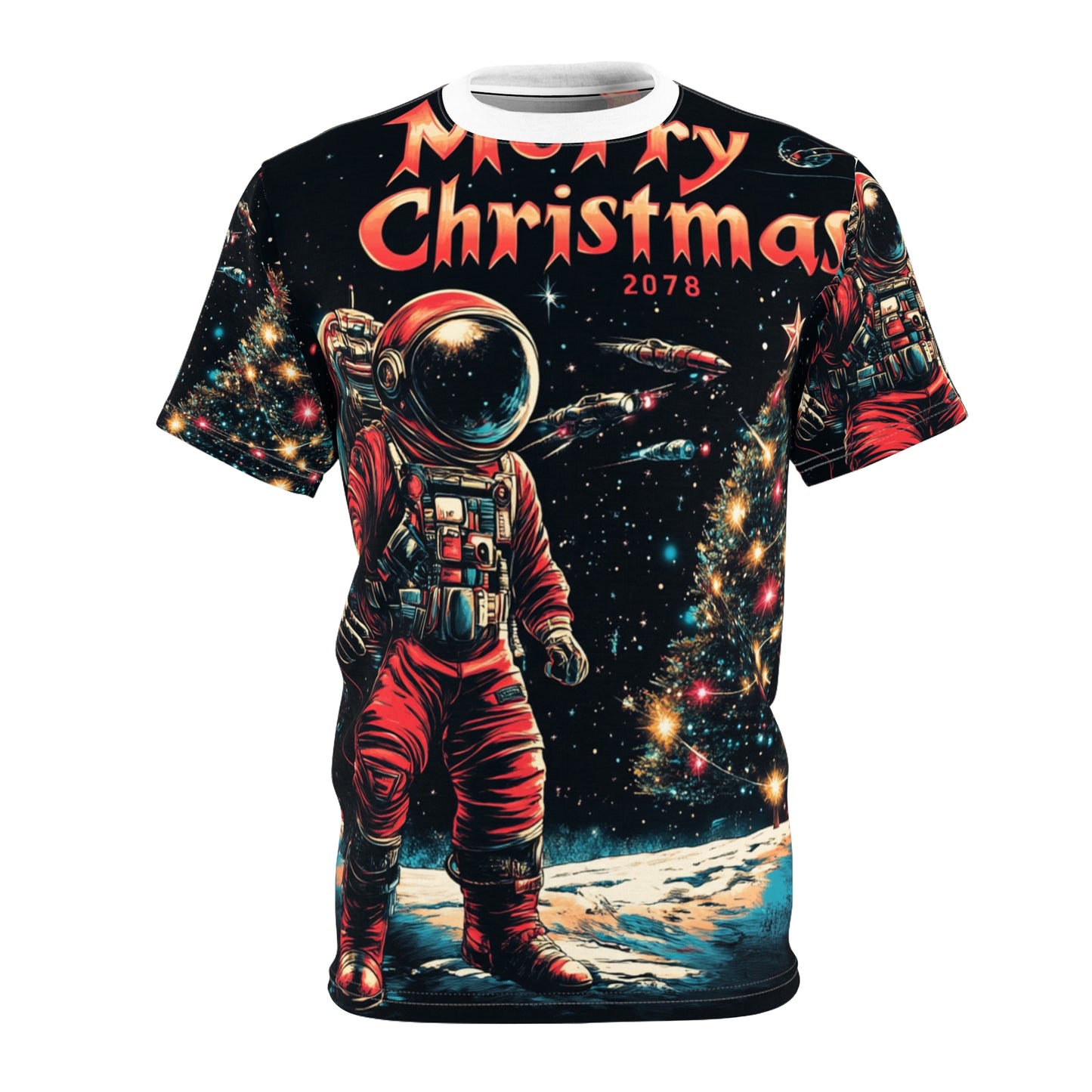 Space Suit Santa Claus Tee Unisex (XL) Only One Made-No Restocking.