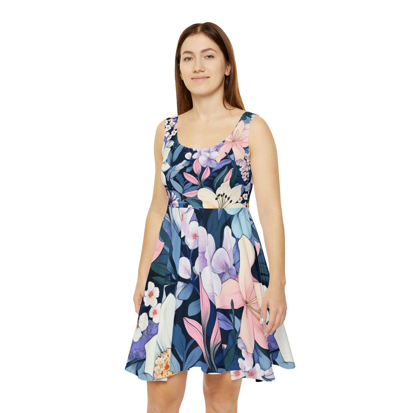 Floral Skater Dress (L) Only One Made- No Restocking