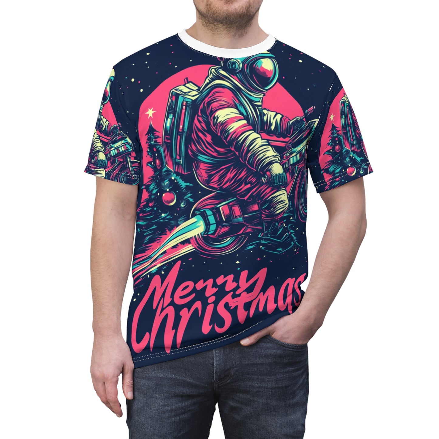 Space Suit Santa Claus Tee Unisex (L) Only One Made-No Restocking.