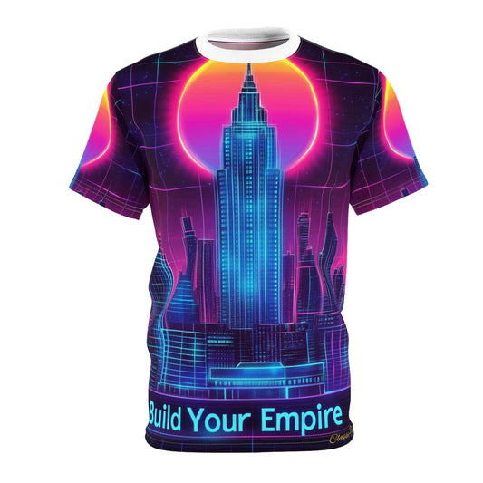 Neon City Skyline Tee - Build Your Empire