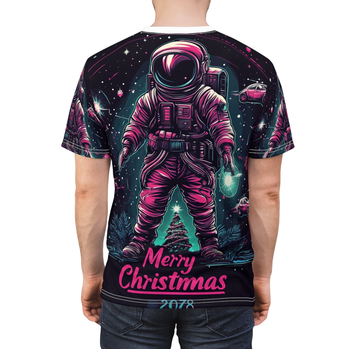 Space Suit Santa Claus Tee Unisex (XL) Only One Made-No Restocking.