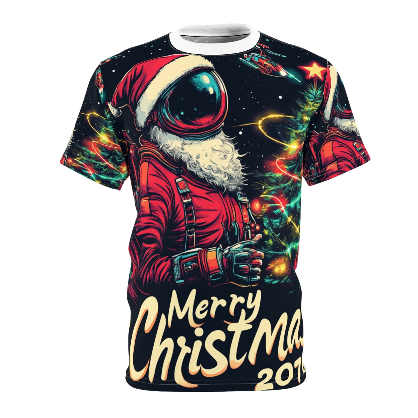 Space Suit Santa Claus Tee Unisex (L) Only One Made-No Restocking.