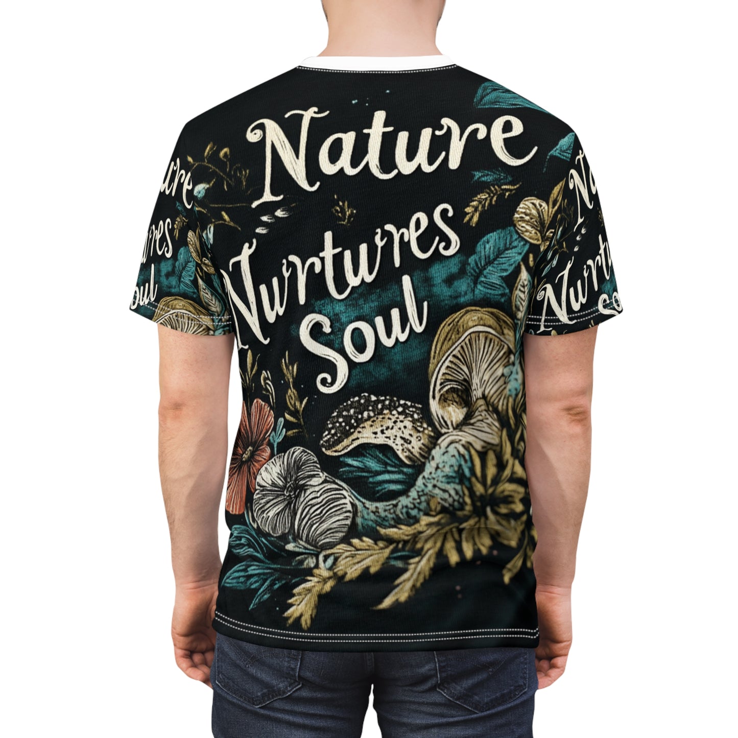 Whimsical Tee with Hand-Drawn Illustrations in Soft Colors