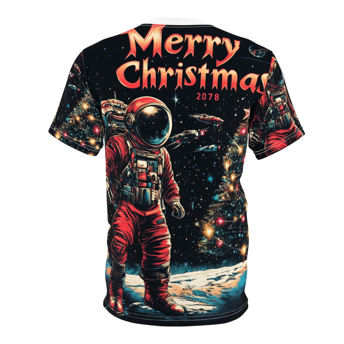 Space Suit Santa Claus Tee Unisex (XL) Only One Made-No Restocking.