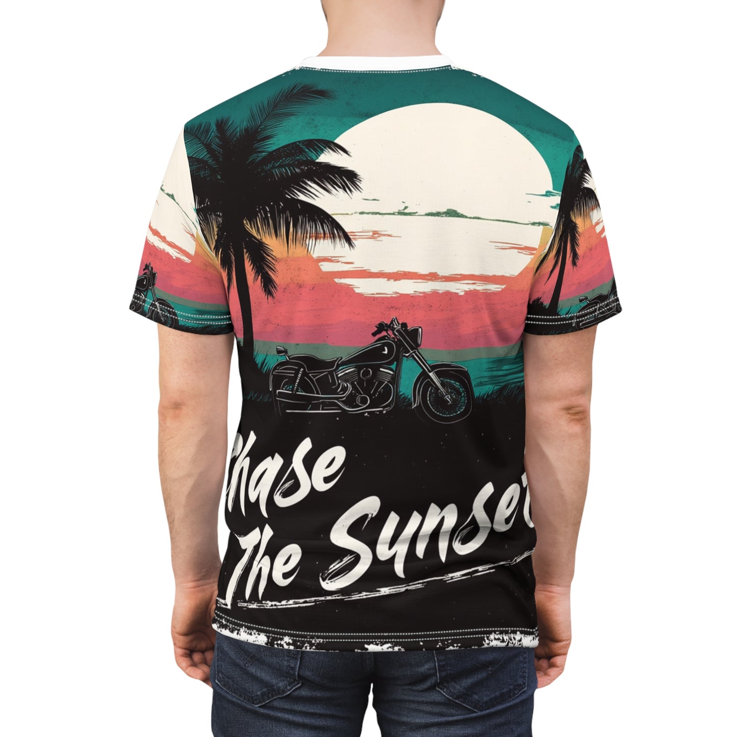 Sunset Retro Tee-Motorcycle Design