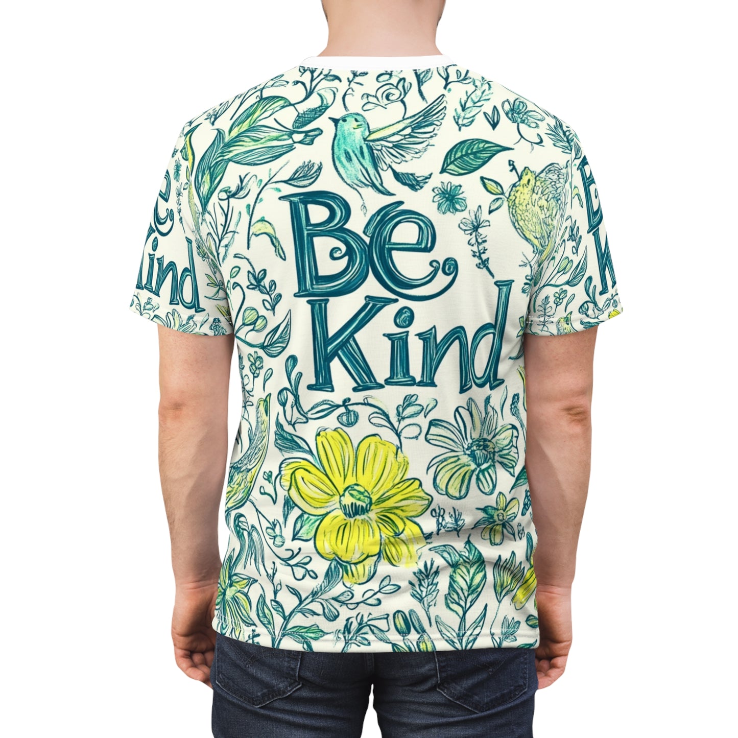 Graphic Tee with Hand-Drawn 'Be Kind' Design