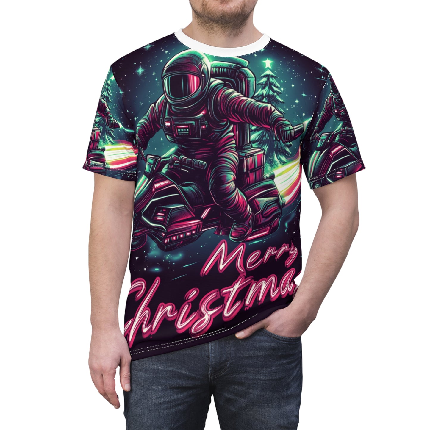 Space Suit Santa Claus Tee Unisex (XL) Only One Made-No Restocking.