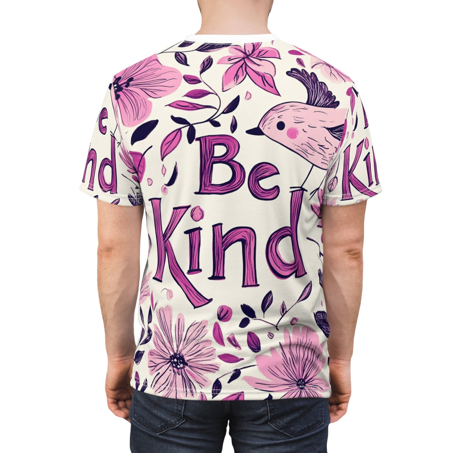 Graphic Tee with Hand-Drawn 'Be Kind' Design