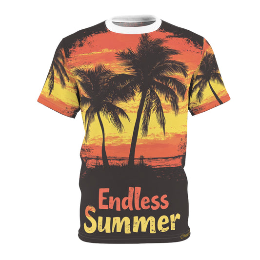 Sunset Tee - Endless Summer Retro Unisex Cut & Sew Shirt