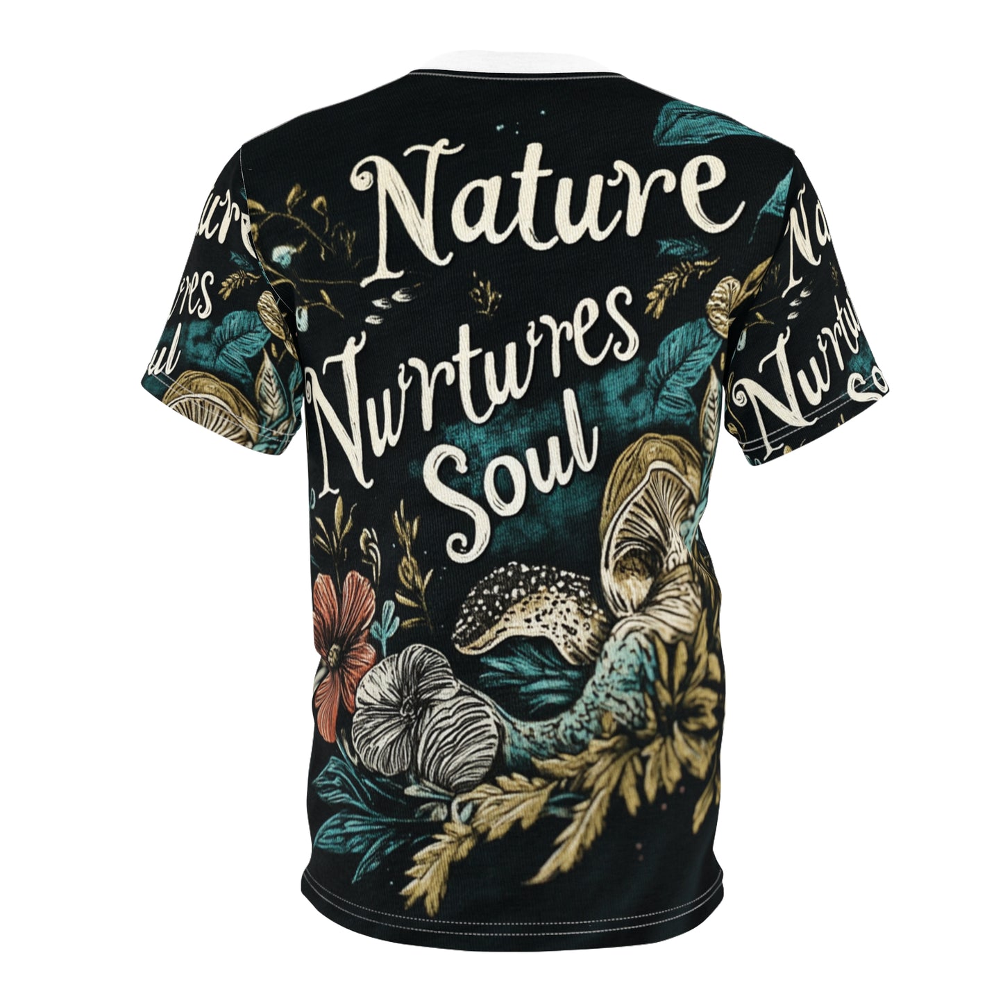 Whimsical Tee with Hand-Drawn Illustrations in Soft Colors