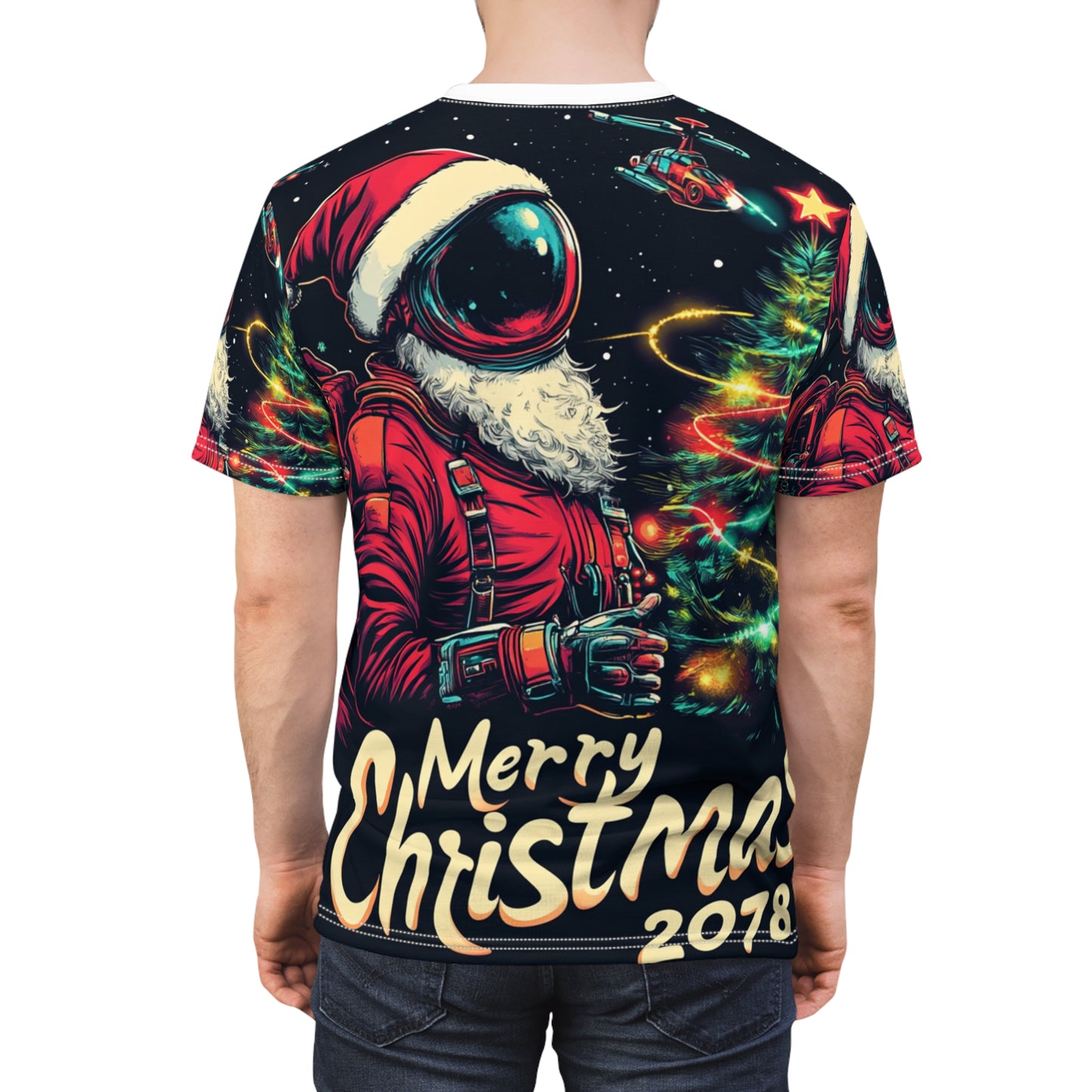 Space Suit Santa Claus Tee Unisex (L) Only One Made-No Restocking.