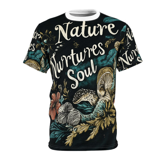 Whimsical Tee with Hand-Drawn Illustrations in Soft Colors