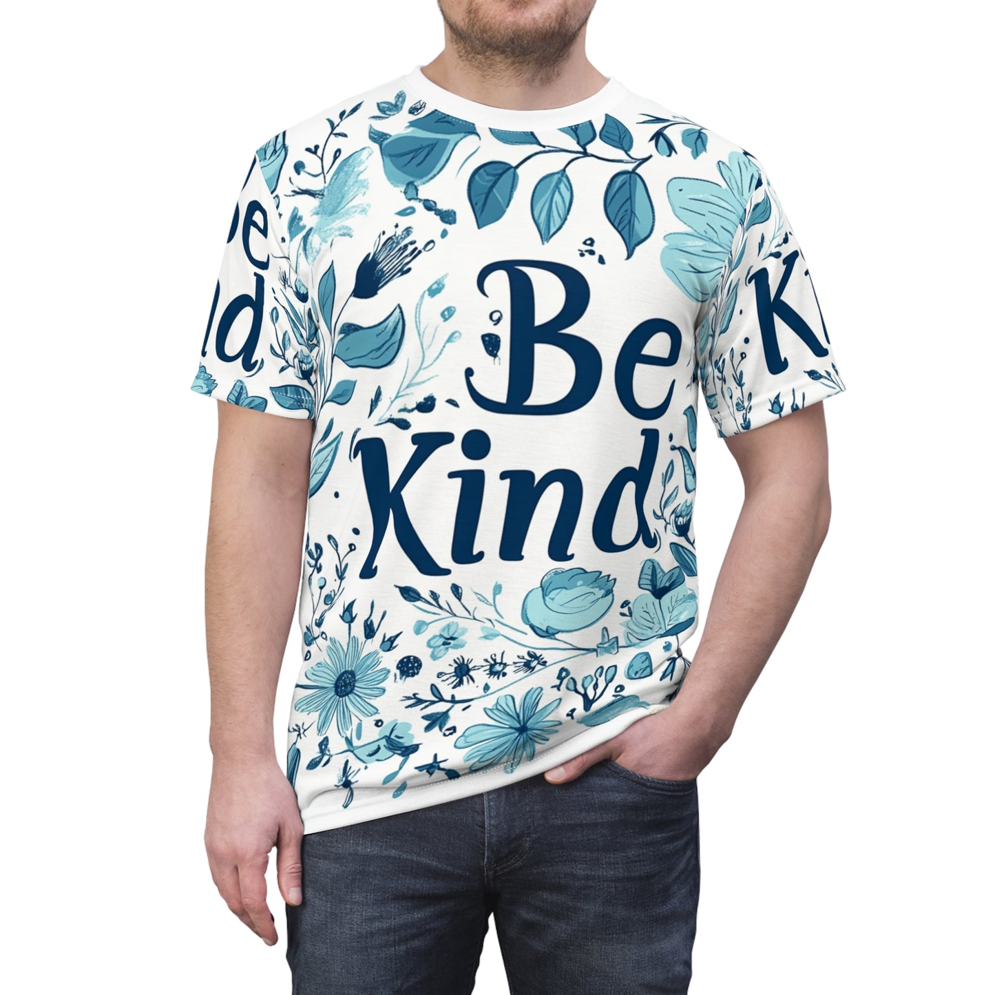 Graphic Tee with Hand-Drawn 'Be Kind' Design