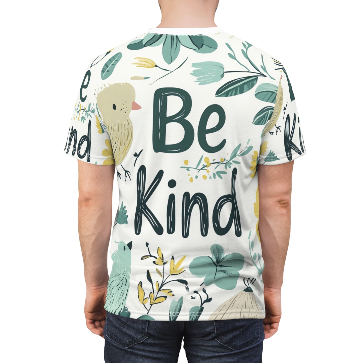 Graphic Tee with Hand-Drawn 'Be Kind' Design