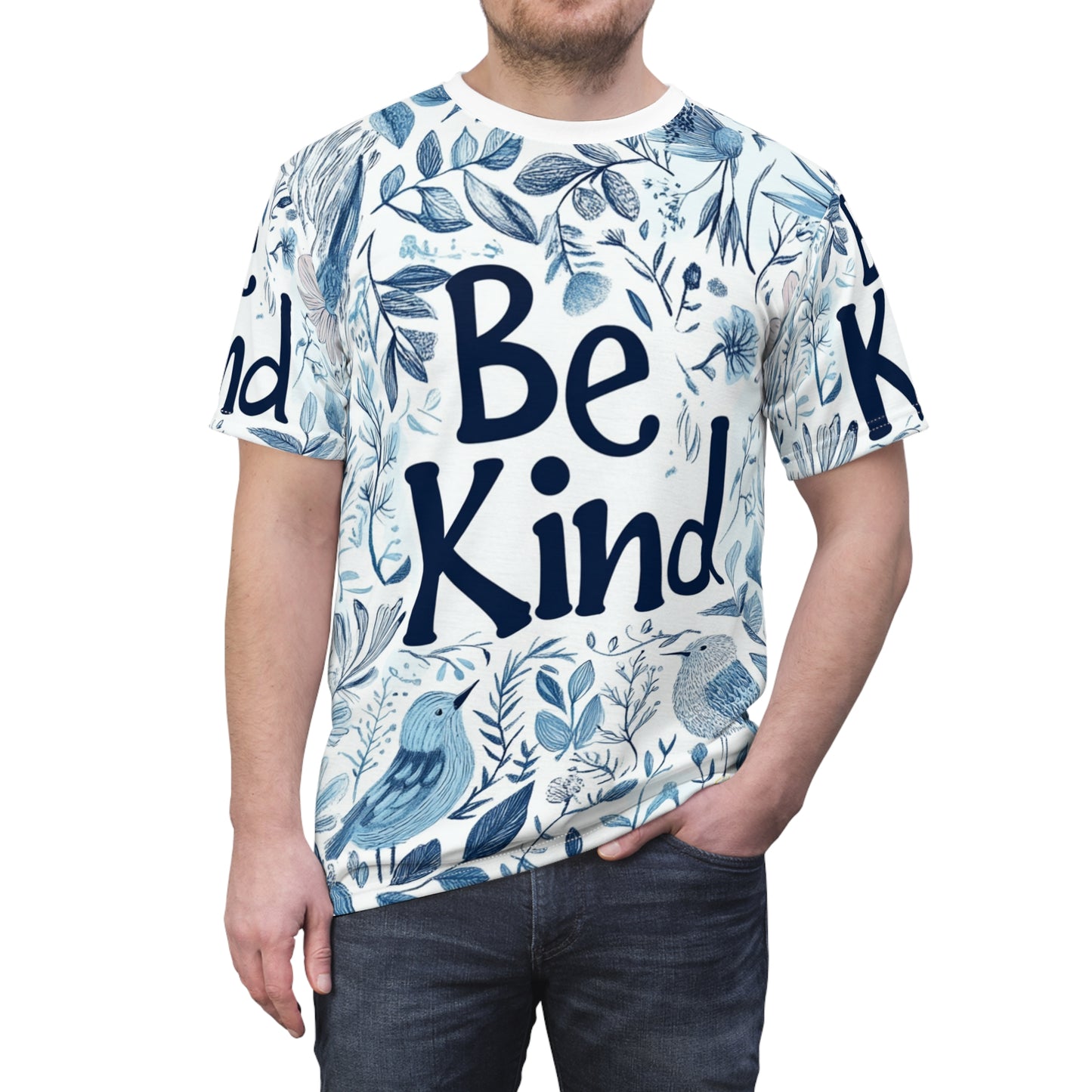 Graphic Tee with Hand-Drawn 'Be Kind' Design