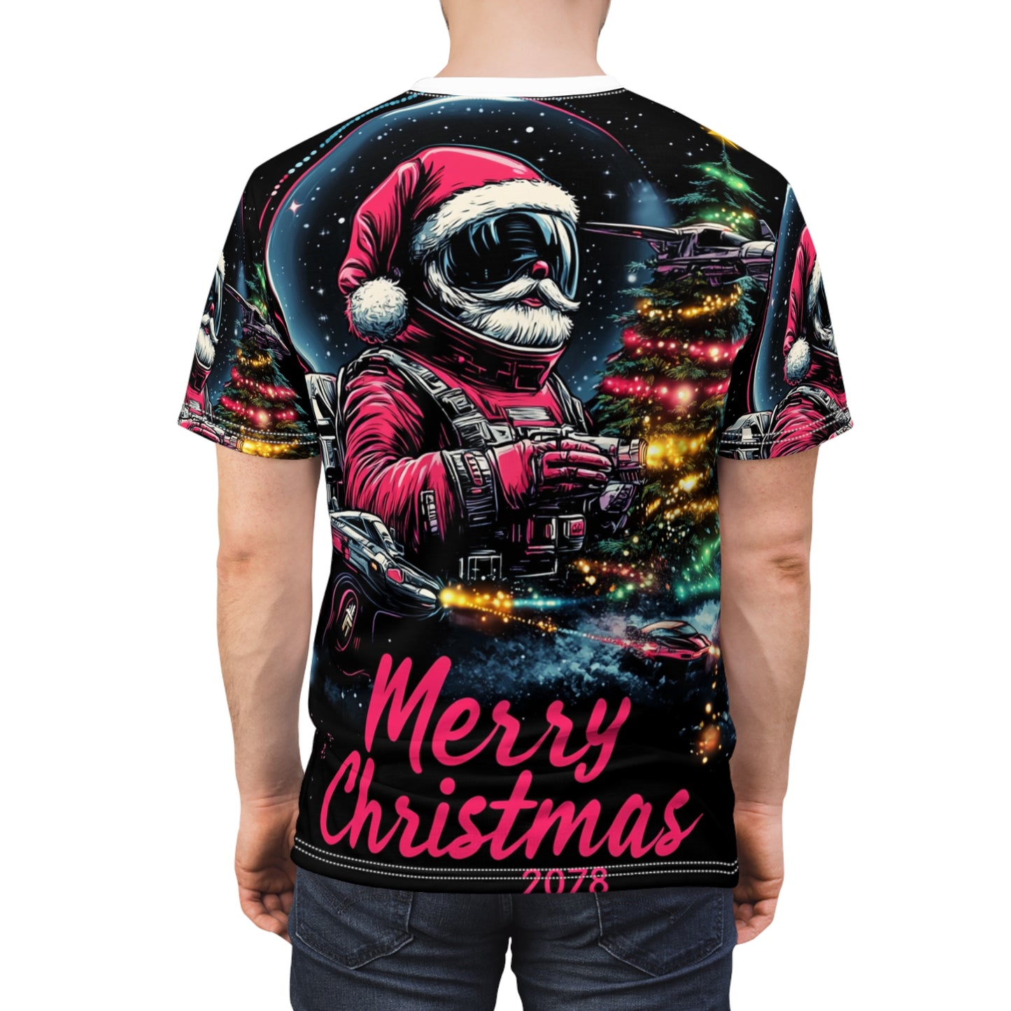 Space Suit Santa Claus Tee Unisex (L) Only One Made-No Restocking.