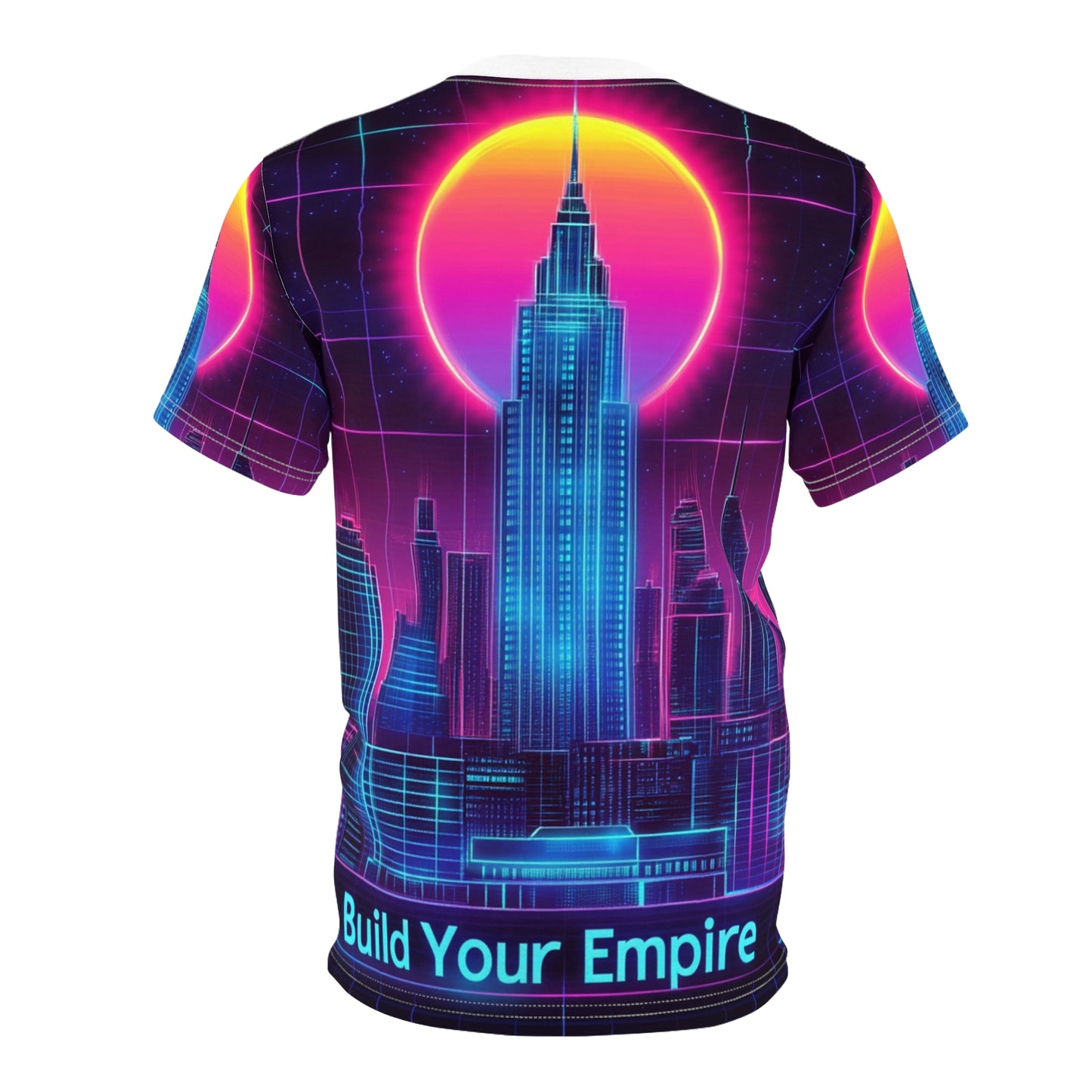 Neon City Skyline Tee - Build Your Empire