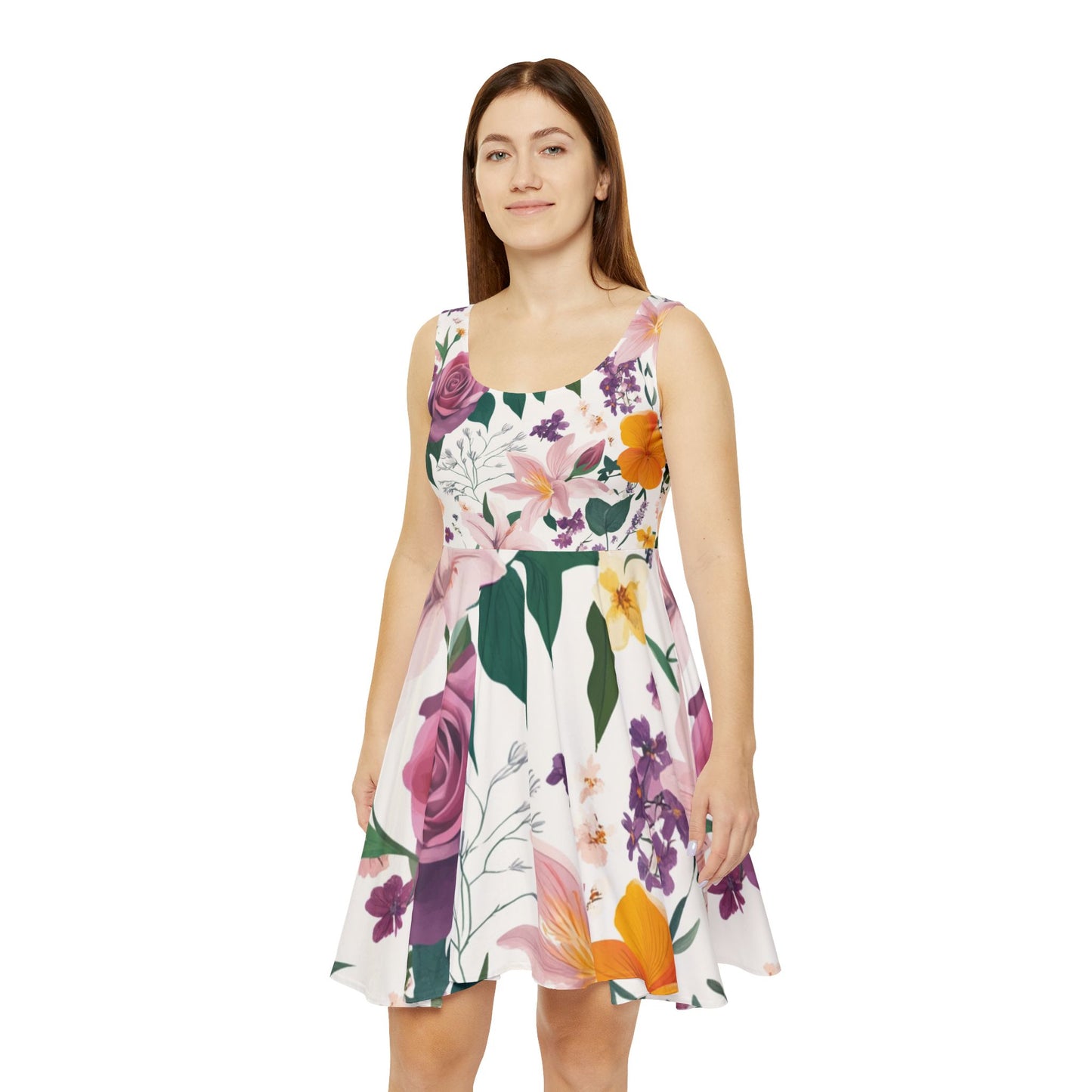 Floral Skater Dress (L) Only One Made- No Restocking