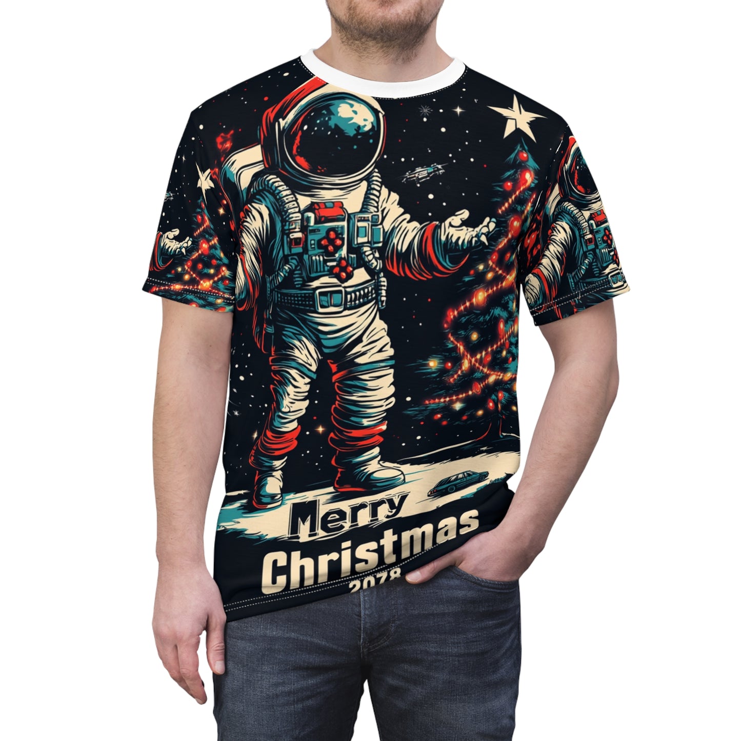 Graphic-Tee Santa Claus Unisex (L) Only One Made-No Restocking